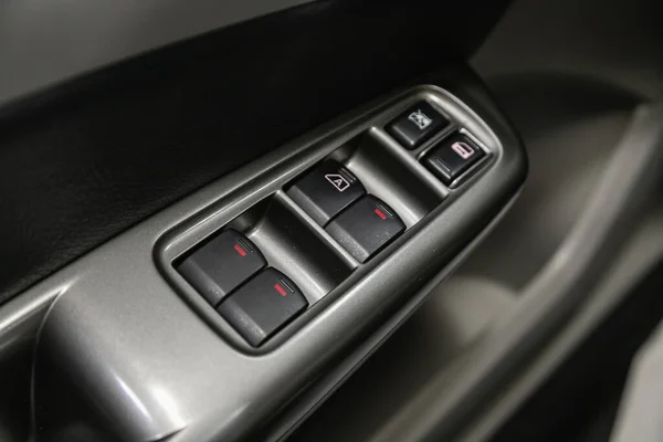 Novosibirsk Russia January 2021 Subaru Forester Close Side Door Buttons — Stock Photo, Image