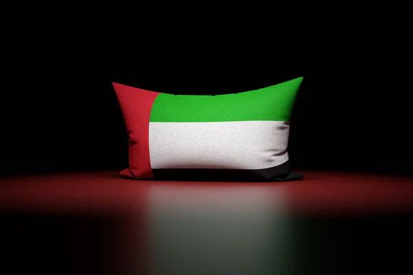 Ilustracja Prostokątnej Poduszki Przedstawiającej Flagę Narodową Zjednoczonych Emiratów Arabskich Pod — Zdjęcie stockowe