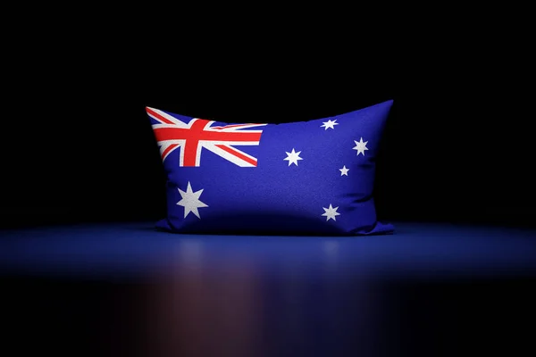 Ilustración Almohada Rectangular Que Representa Bandera Nacional Australia Bajo Luz —  Fotos de Stock