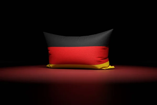 Illustration Rectangular Pillow Depicting National Flag Germany Red Light Black — Stock Photo, Image