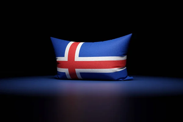 Ilustración Almohada Rectangular Que Representa Bandera Nacional Islandia — Foto de Stock