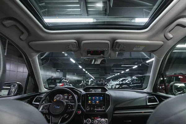 Nowosybirsk Rosja Stycznia 2021 Subaru Forester Wnętrze Samochodu Widok Tylny — Zdjęcie stockowe