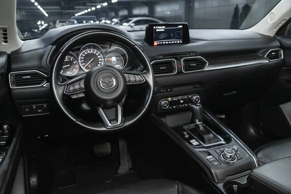 Novosibirsk Russia January 2021 Mazda Cockpit Interior Cabin Details Speedometer — Stock Photo, Image