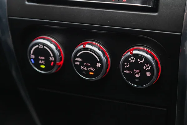 Novosibirsk Ryssland Februari 2021 Suzuki Sx4 Närbild Bil Ventilationssystem Och — Stockfoto