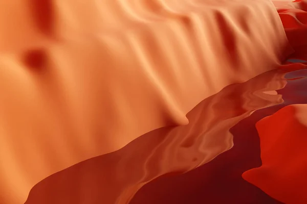Illustrazione Sfondo Sabbioso Deserto Rosso Arancio Con Sabbia Calda Astrazione — Foto Stock