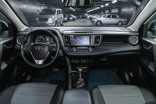 Novoszibirszk Oroszország Február 2021 Toyota Rav Interior New Modern Suv — Stock Fotó