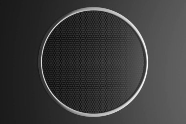 İçinde geometrik bir süs bulunan üç boyutlu siyah bir portalın çizimi. Harika bir hücre. Sanal gerçeklikte siber şekil. Basit geometrik şekiller