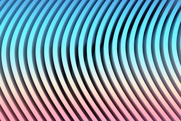 3d illustration of rows  pink and blue portal, cave .Shape pattern. Technology geometry  background.