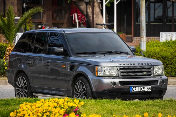 Alanya Turecko Dubna 2021 Šedý Džíp Land Rover Rang Rover — Stock fotografie