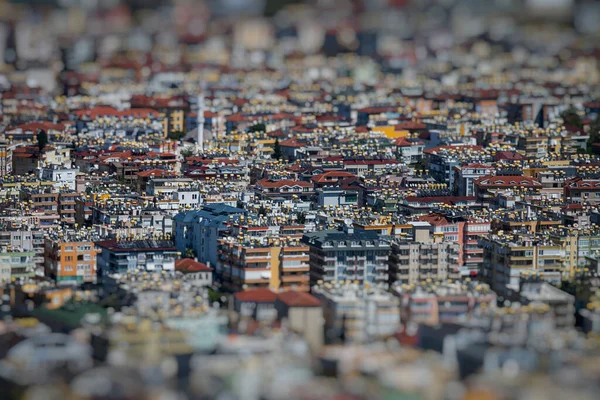 Área Residencial País Tropical Com Muitas Casas Semelhantes Com Barris — Fotografia de Stock