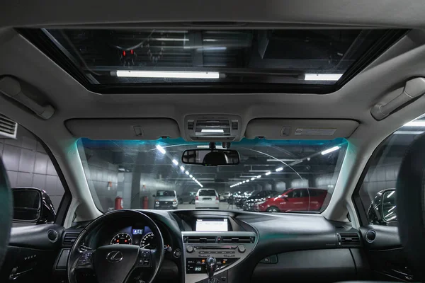 Nowosybirsk Rosja Kwietnia 2021 Lexus Wnętrze Samochodu Widok Tylny Przedniej — Zdjęcie stockowe