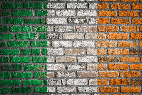 Εθνική Σημαία Της Ιρλανδίας Που Απεικονίζει Χρώματα Μπογιάς Έναν Παλιό — Φωτογραφία Αρχείου
