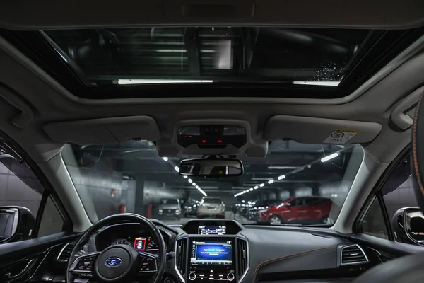 Новосибірськ Росія Квітня 2021 Subaru Impreza Автомобільний Інтер Передній Вид — стокове фото