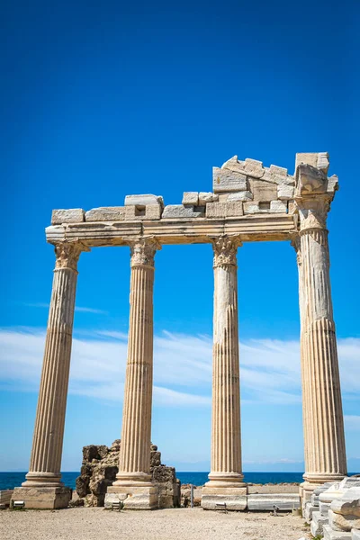 Antique Ruined City Columns Ruin View Ancient City Side Turkey — Stock Photo, Image