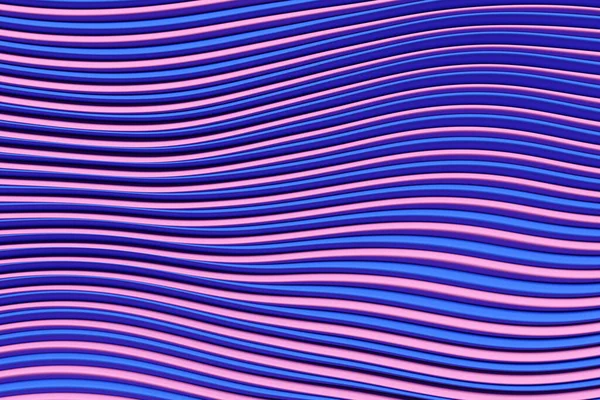3D行蓝色 紫色门户 Shape图案的图解 技术几何背景 — 图库照片