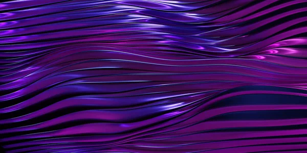 紫色の線の3Dイラストの行 幾何学的背景 織りパターン — ストック写真