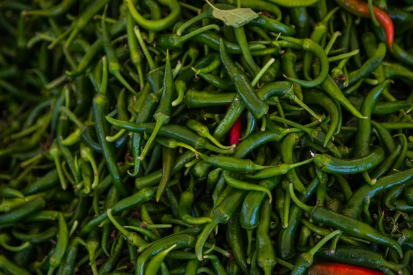 Close Vegetal Verde Para Fundo Textura Pimenta Verde Pimentas Verdes — Fotografia de Stock