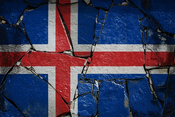 Εθνική Σημαία Της Ισλανδίας — Φωτογραφία Αρχείου