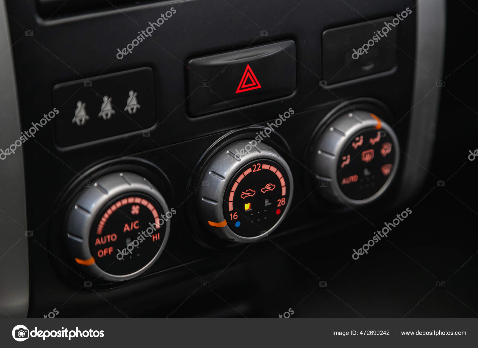 Armaturenbrett Klimaanlage Ac Tasten Audio Control Auto Knob