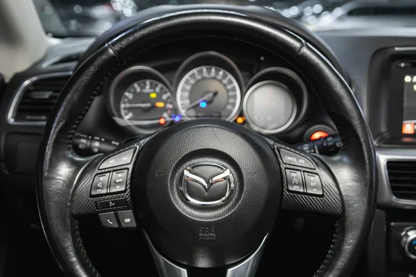 Novosibirsk Rusland Mei 2021 Mazda Interieur Van Nieuwe Moderne Suv — Stockfoto