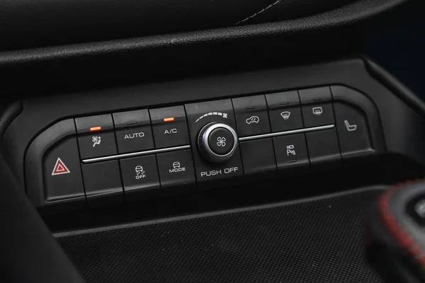 Novosibirsk Russia May 2021 Haval Black Detail Air Conditioning Button — Stock Photo, Image