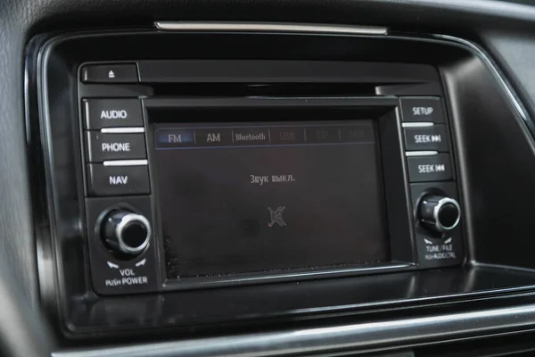 Novosibirsk Rusko Května 2021 Mazda Close Black Panel Radio Player — Stock fotografie