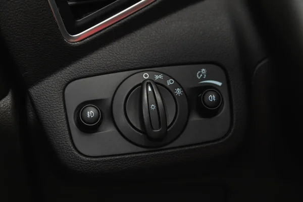 Новосибірськ Росія Червня 2021 Ford Kuga Close Headlight Setting Buttons — стокове фото