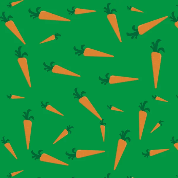 Gemüsemuster Aus Frischen Orangefarbenen Karotten Auf Grünem Hintergrund Kreatives Sommergemüsekonzept — Stockfoto