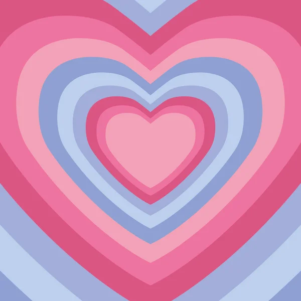 向量蓝色粉红心形图案 — 图库照片