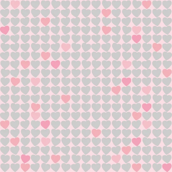 Red Gray Hearts Seamless Pattern Vector Illustration — Stock Photo, Image
