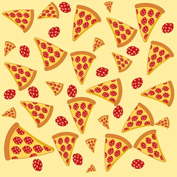 Model Fără Sudură Felii Pizza Într Stil Grafic Pentru Identitatea — Fotografie, imagine de stoc
