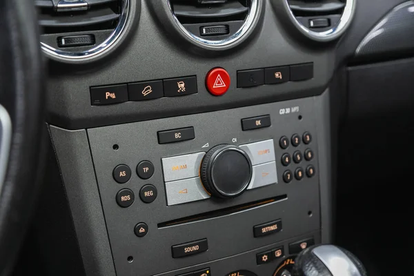 Nowosybirsk Rosja Czerwca 2021 Opel Antara Audio Stereo System Panel — Zdjęcie stockowe