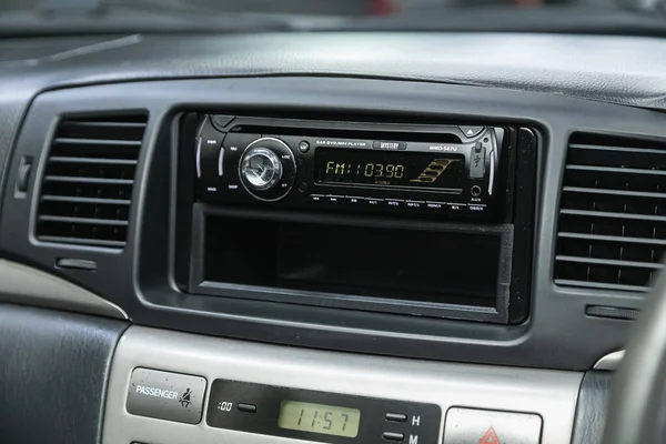 Novosibirsk Rusia Junio 2021 Toyota Filder Radio Sistema Audio Con —  Fotos de Stock