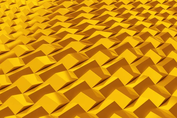 Illustratie Van Rijen Gele Vierkanten Set Van Blokjes Monocrome Achtergrond — Stockfoto