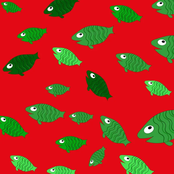Бесшовный Узор Раскрашенными Красочными Рыбами Использоваться Обоев Текстиля Упаковки Открыток — стоковое фото