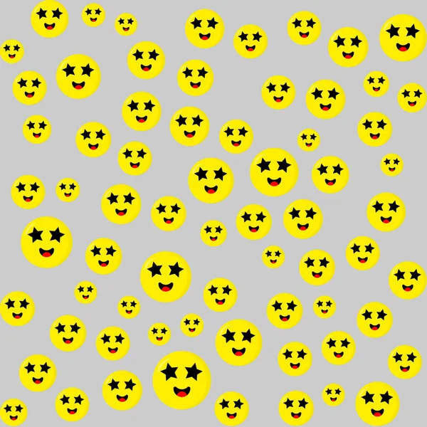 Eine Reihe Von Vektorbildern Mit Unterschiedlichen Emotionen Niedliche Emoticons Auf — Stockfoto