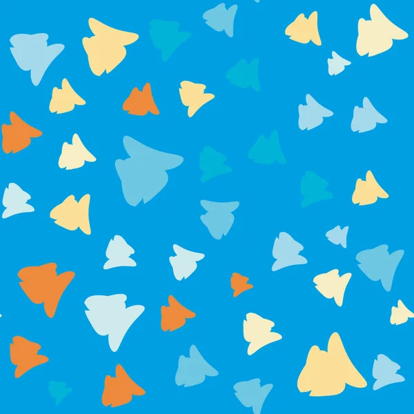 Rybí Vzor Modrém Pozadí Roztomilé Ryby — Stock fotografie