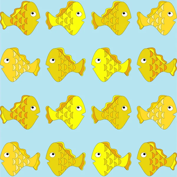 Renkli Balıklarla Kusursuz Bir Desen Duvar Kağıdı Tekstil Ambalaj Kartlar — Stok fotoğraf
