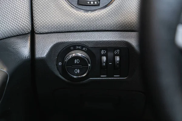 Новосибірськ Росія Липня 2021 Chevrolet Cruze Close Headlight Setting Buttons — стокове фото