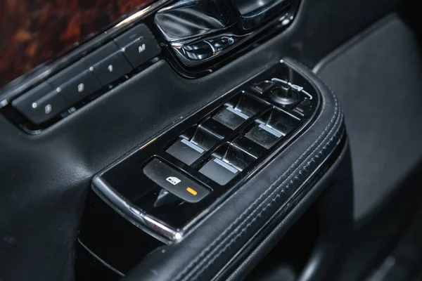 Novosibirsk Ρωσία Ιουλίου 2021 Jaguar Interior Modern Car Πλευρικά Κουμπιά — Φωτογραφία Αρχείου