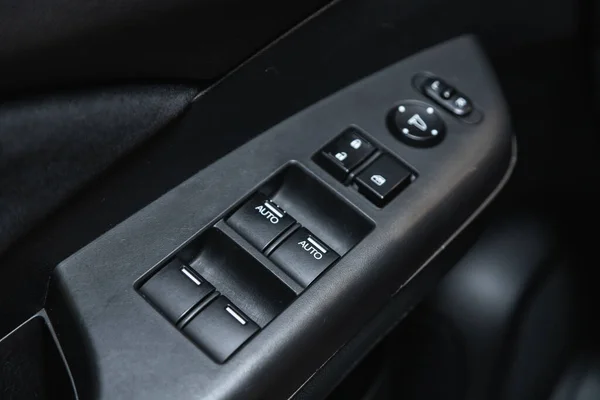 Novosibirsk Russia July 2021 Honda Car Door Armrest Window Control — 스톡 사진