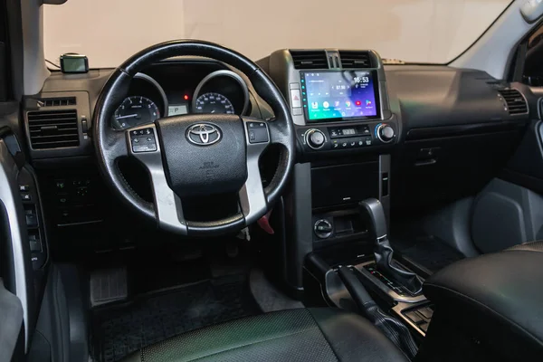 Novosibirsk Russia July 2021 Toyota Land Cruiser Prado Steering Wheel — ストック写真