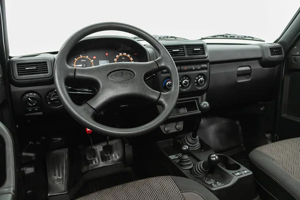 러시아의 노보시비르스크 2021 Niva Legend Interior New Modern Suv Car — 스톡 사진