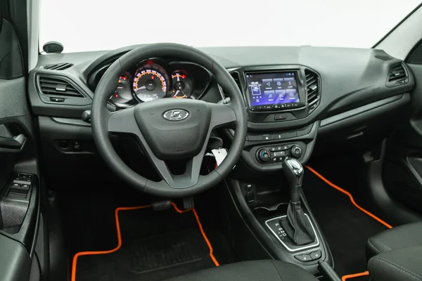 Novosibirsk Russia July 2021 Lada Vesta Interior New Modern Suv — Stock Photo, Image