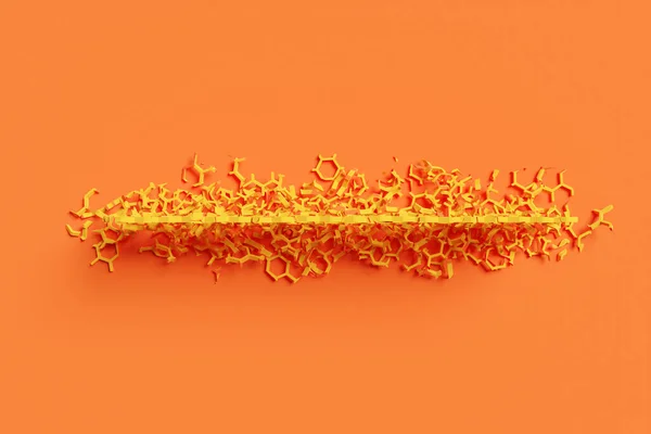 Ilustrace Oranžové Voštinové Plástve Pro Med Vzor Jednoduchých Geometrických Šestiúhelníkových — Stock fotografie