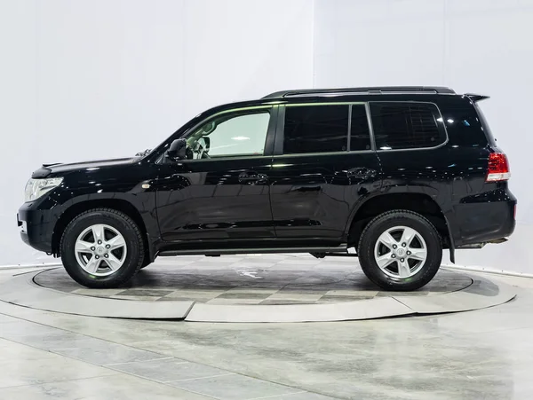 Novossibirsk Russie Juillet 2021 Toyota Land Cruiser Noir Vue Côté — Photo