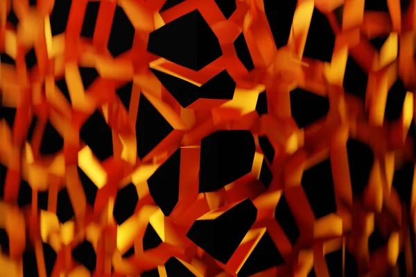 Иллюстрация Оранжевая Сетка Глиняная Фактура Абстрактный Хаотичный Геометрический Рисунок Гранжа — стоковое фото