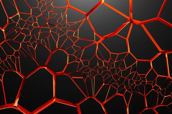 Иллюстрация Рядов Оранжевых Многоугольников Параллелограмма Геометрический Фон — стоковое фото