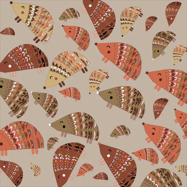 Vzor Malovaným Barevným Ježkem Lze Použít Tapety Textilie Obaly Karty — Stock fotografie