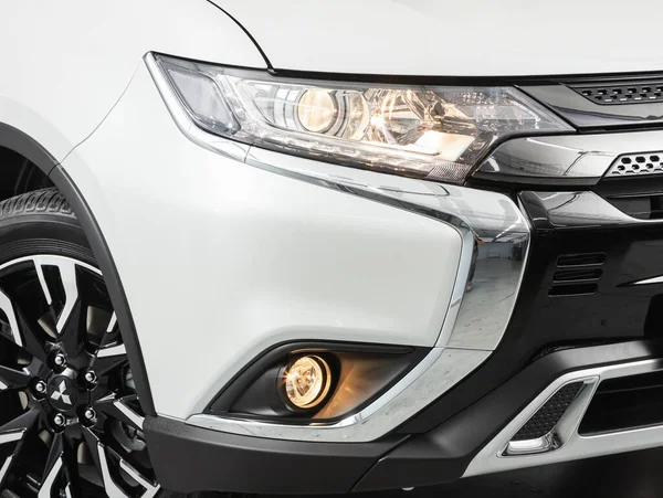 Novosibirsk Russia August 2021 Mitsubishi Asx Glowing Headlight Modern Car — Stock Photo, Image